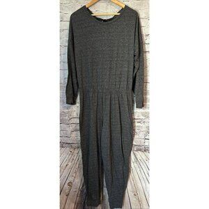 Victoria's Secret‎ Gray One Piece Romper Jumpsuit Long Sleeve Back Cutout  XL
